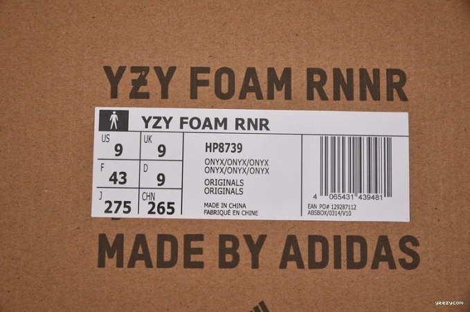 Foam Adidas RNNR Onyx Yeezy HP8739 0823